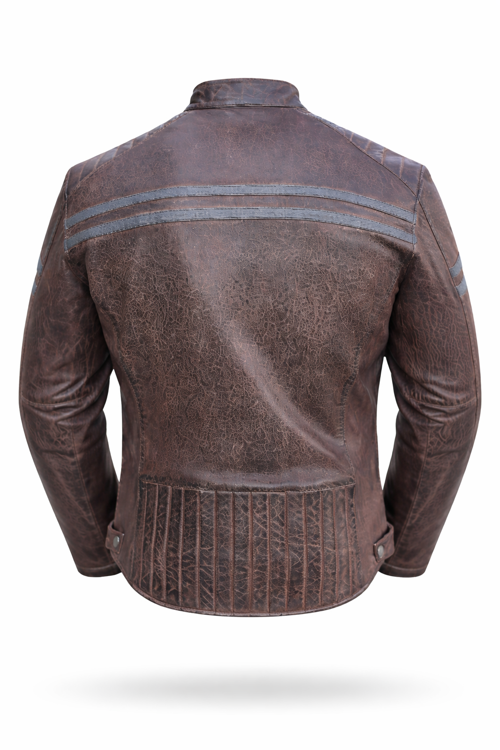 Men’s Vintage Leather Motorcycle Armored Jacket