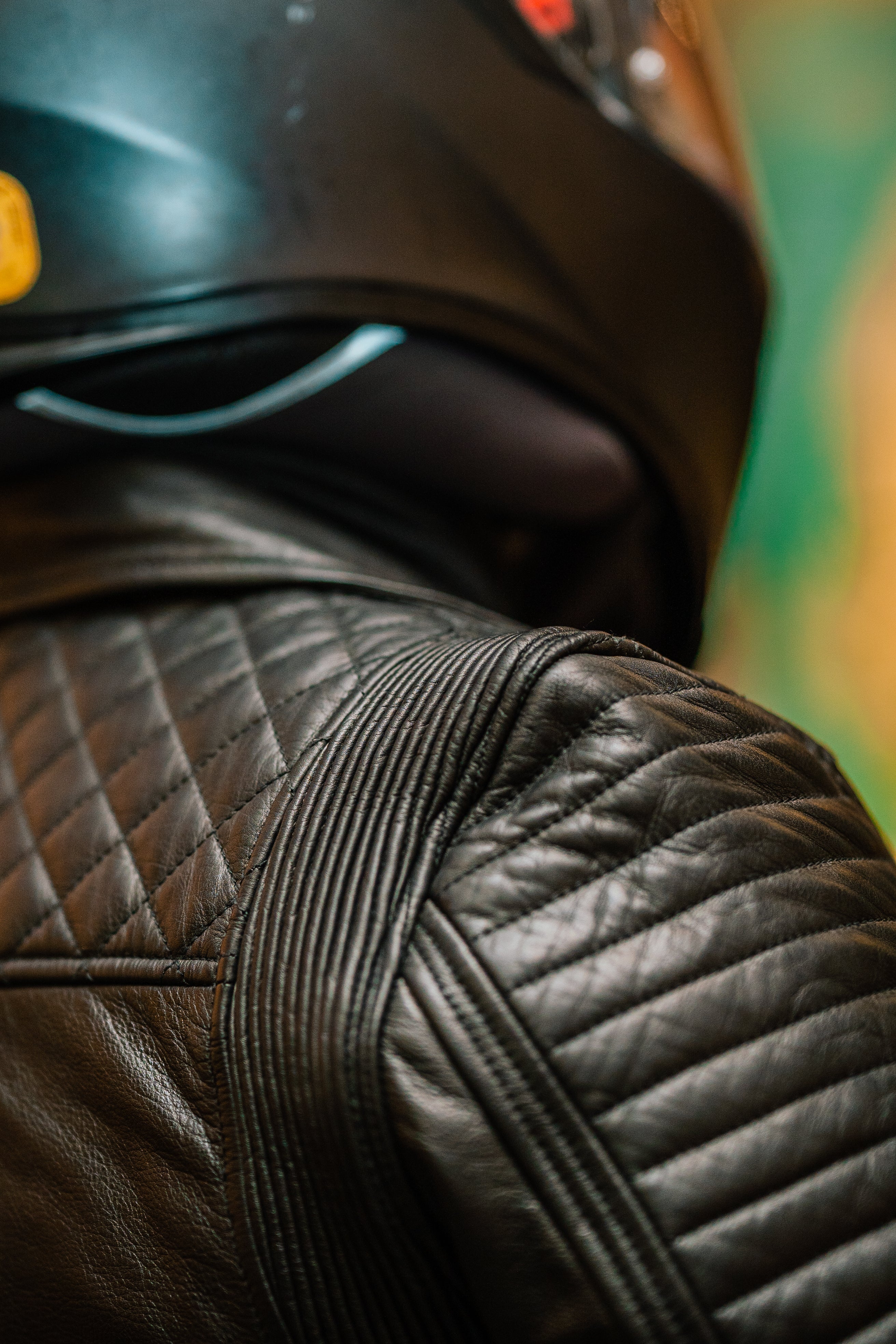 Men's Biker Quilted Leather Jacket