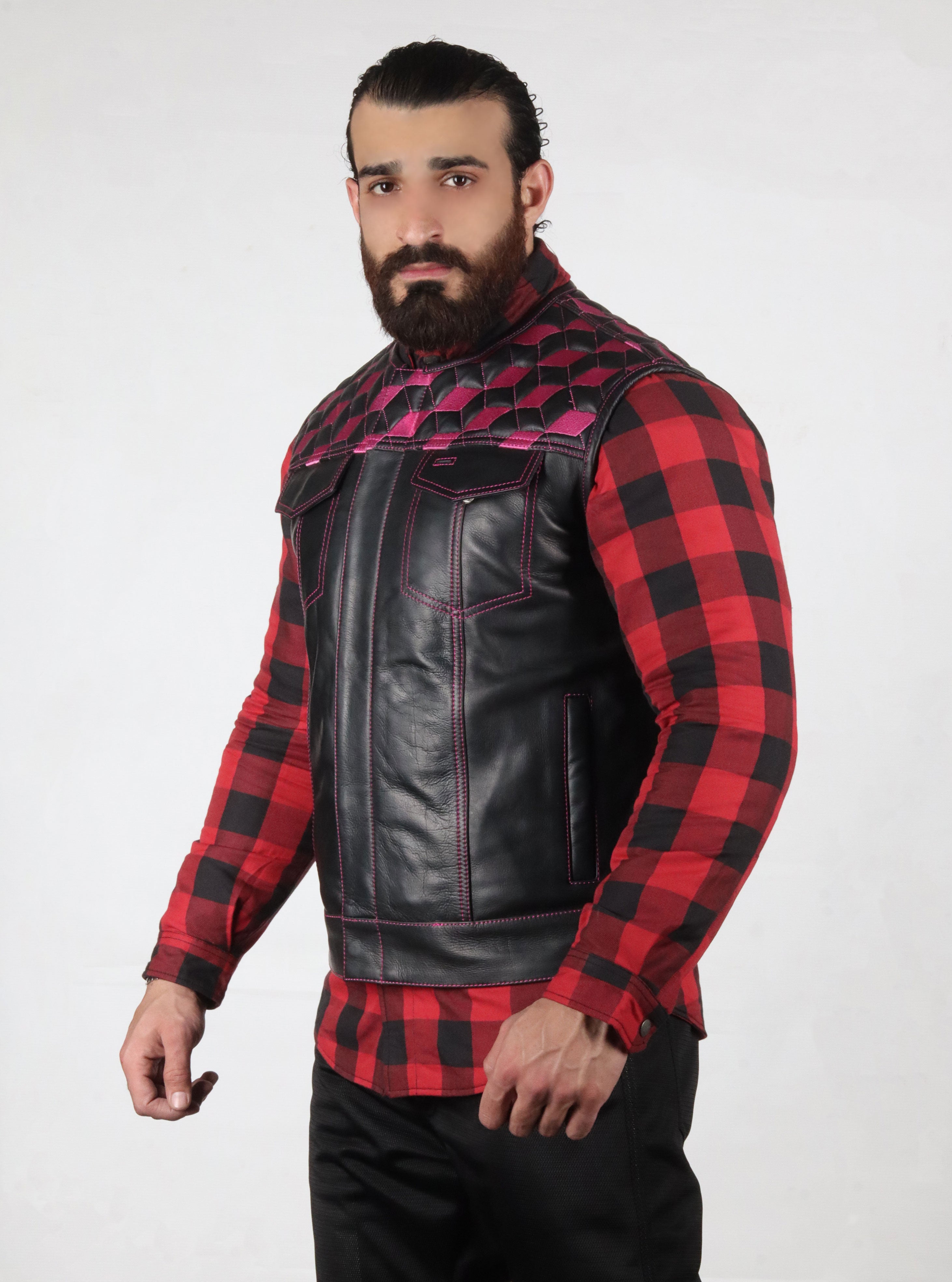 Motorbike Vest Pink