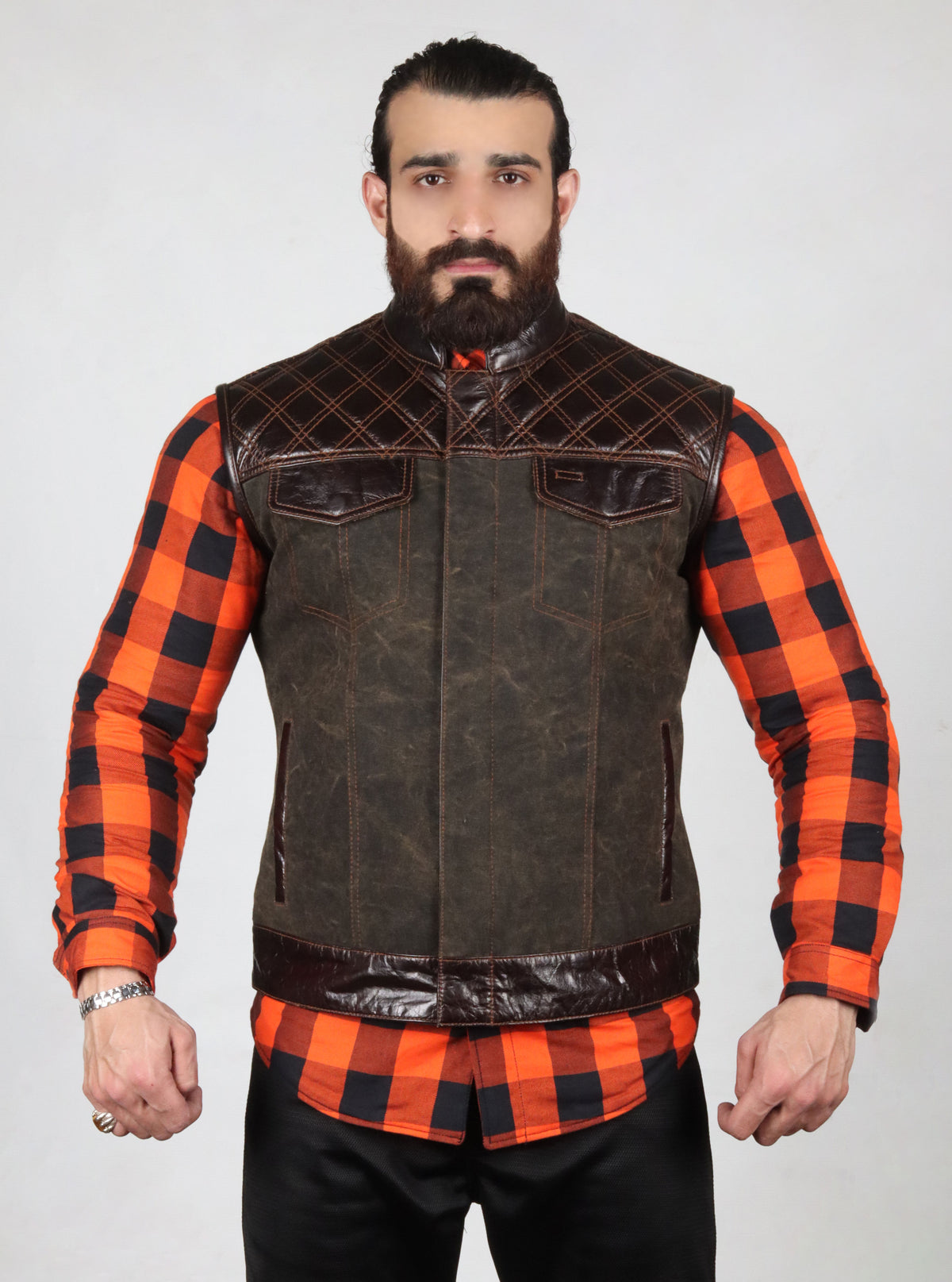 (New) Motorbike Vest American orange