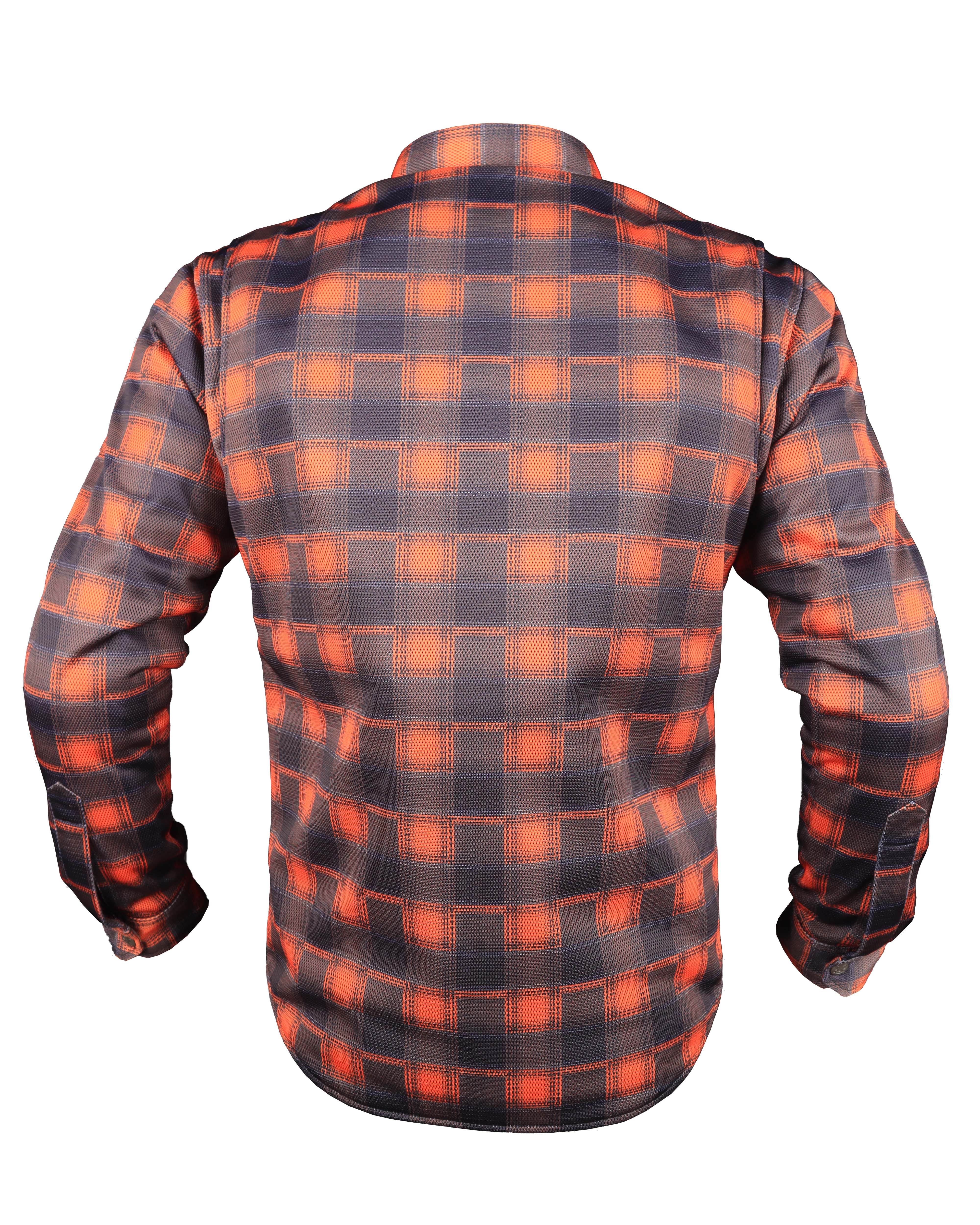 Mesh Shirt Orange Check