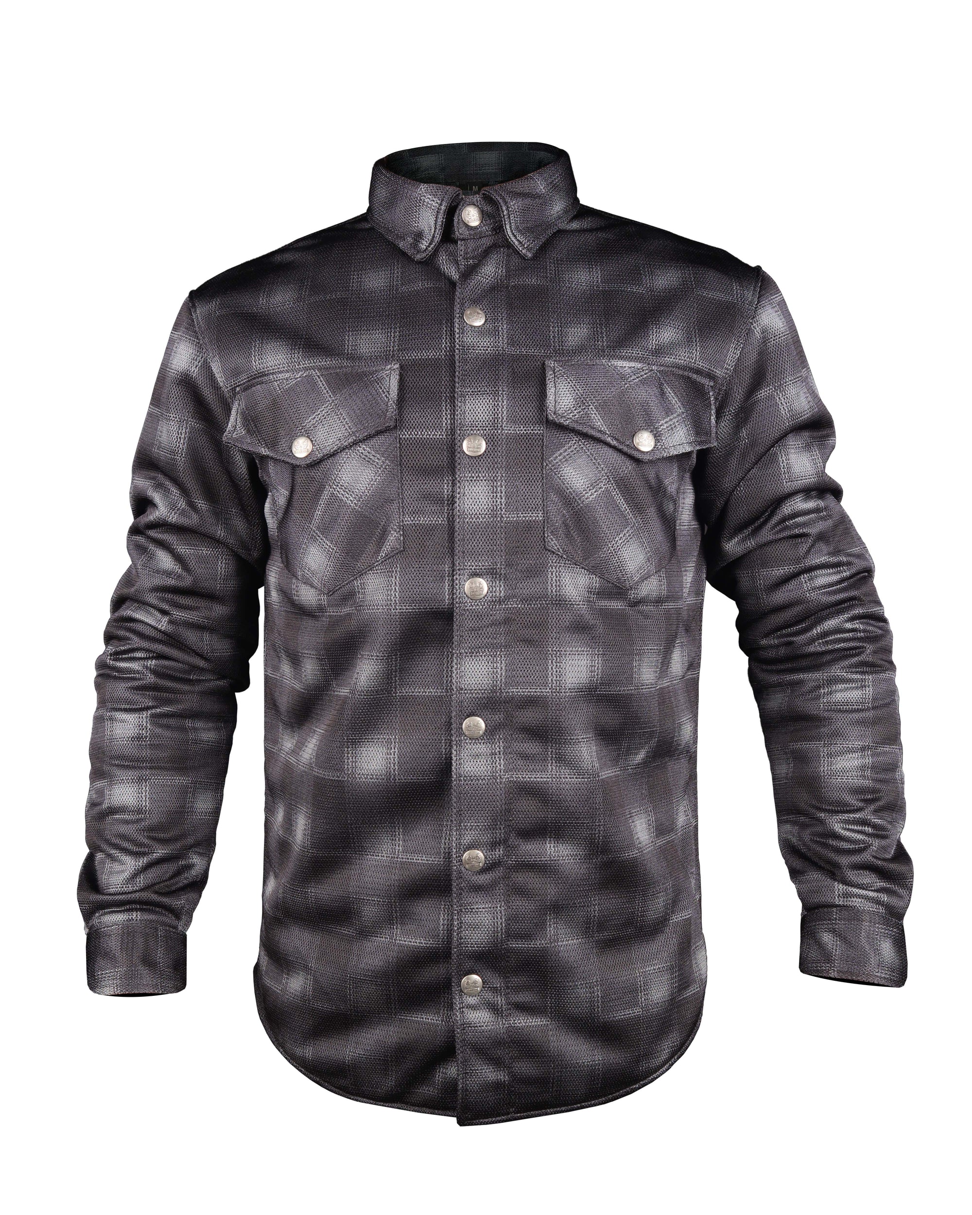 Grey & Black Check Mesh Shirt