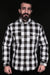 Black and White Flannel- CE AA Rated Fully Kevlar Lined