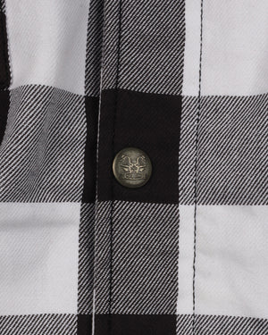 Black and White Flannel- CE AA Rated Fully Kevlar Lined