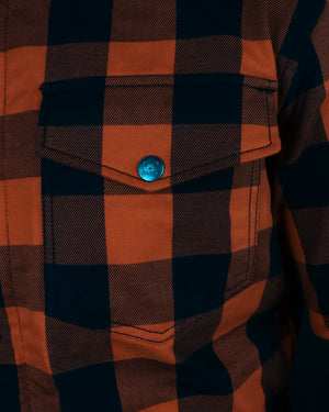 Orange and Black Flannel (Kevlar Lined) - CE AA Rated