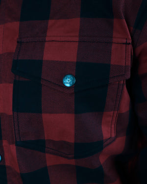 Red and Black Flannel Shirt- CE AA Rated Fully Kevlar Lined