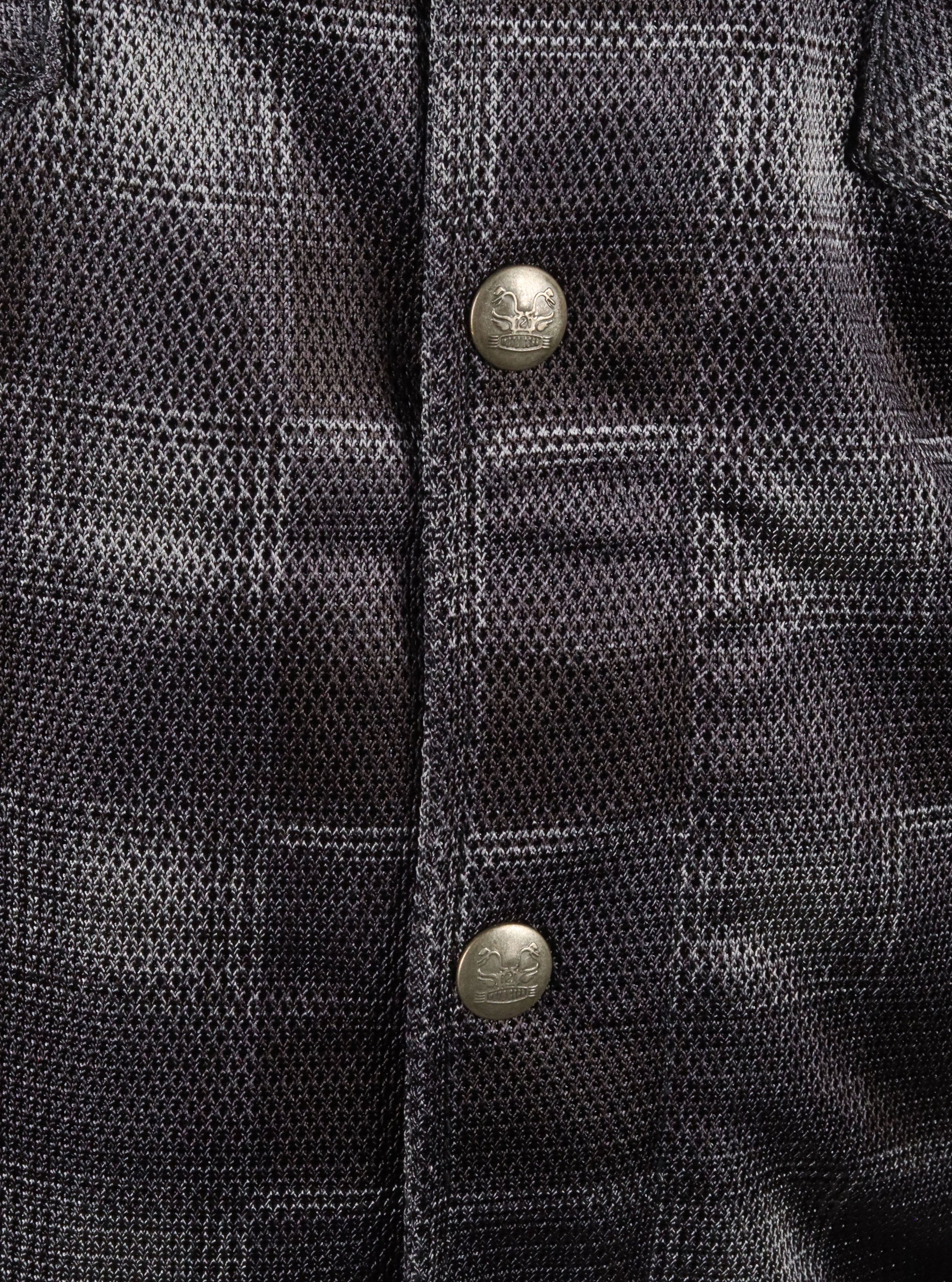Mesh Shirt Check Grey & Black