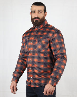 Mesh Shirt Orange Check