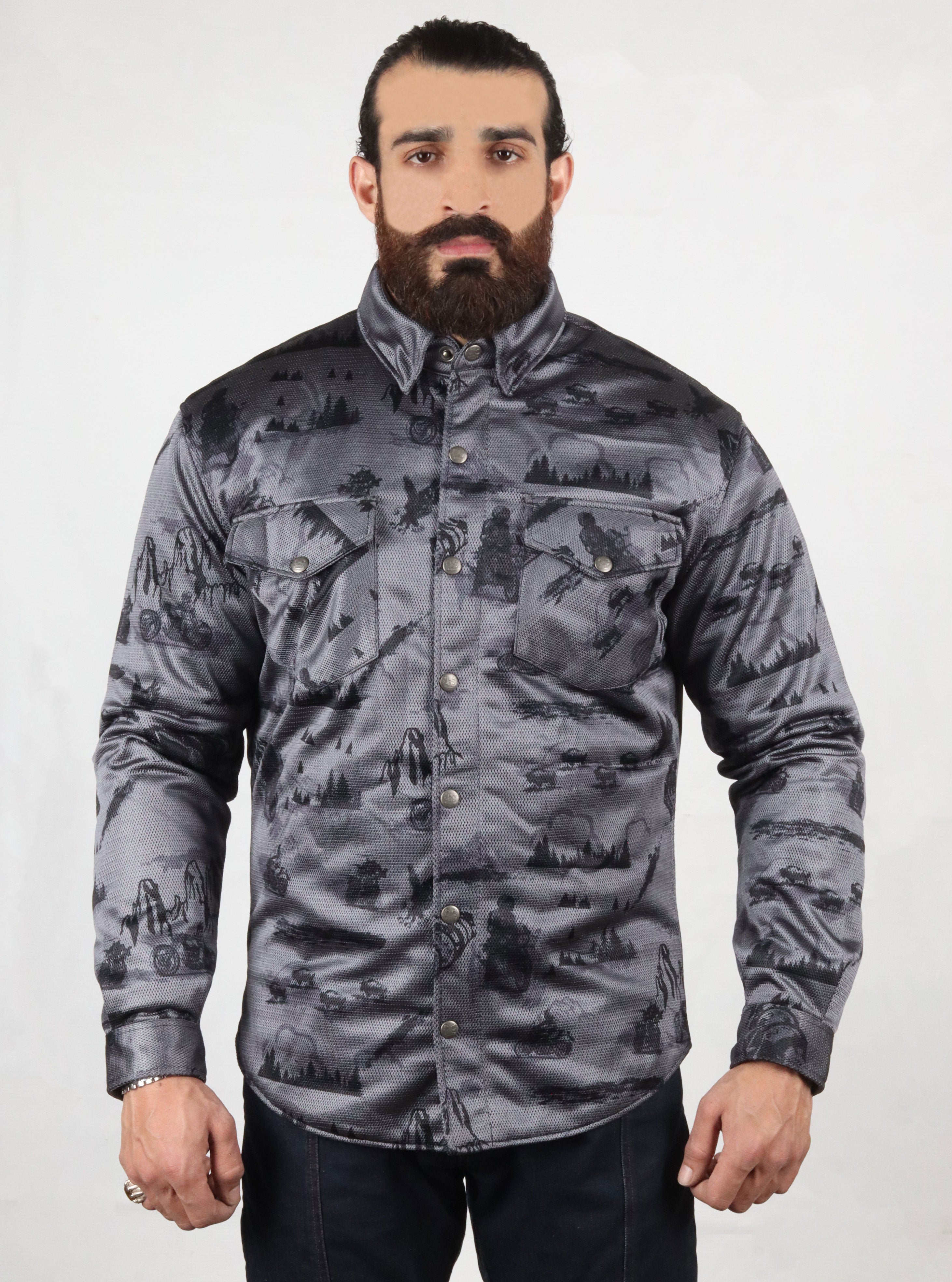 Mesh Shirt with MotoScape Graphic