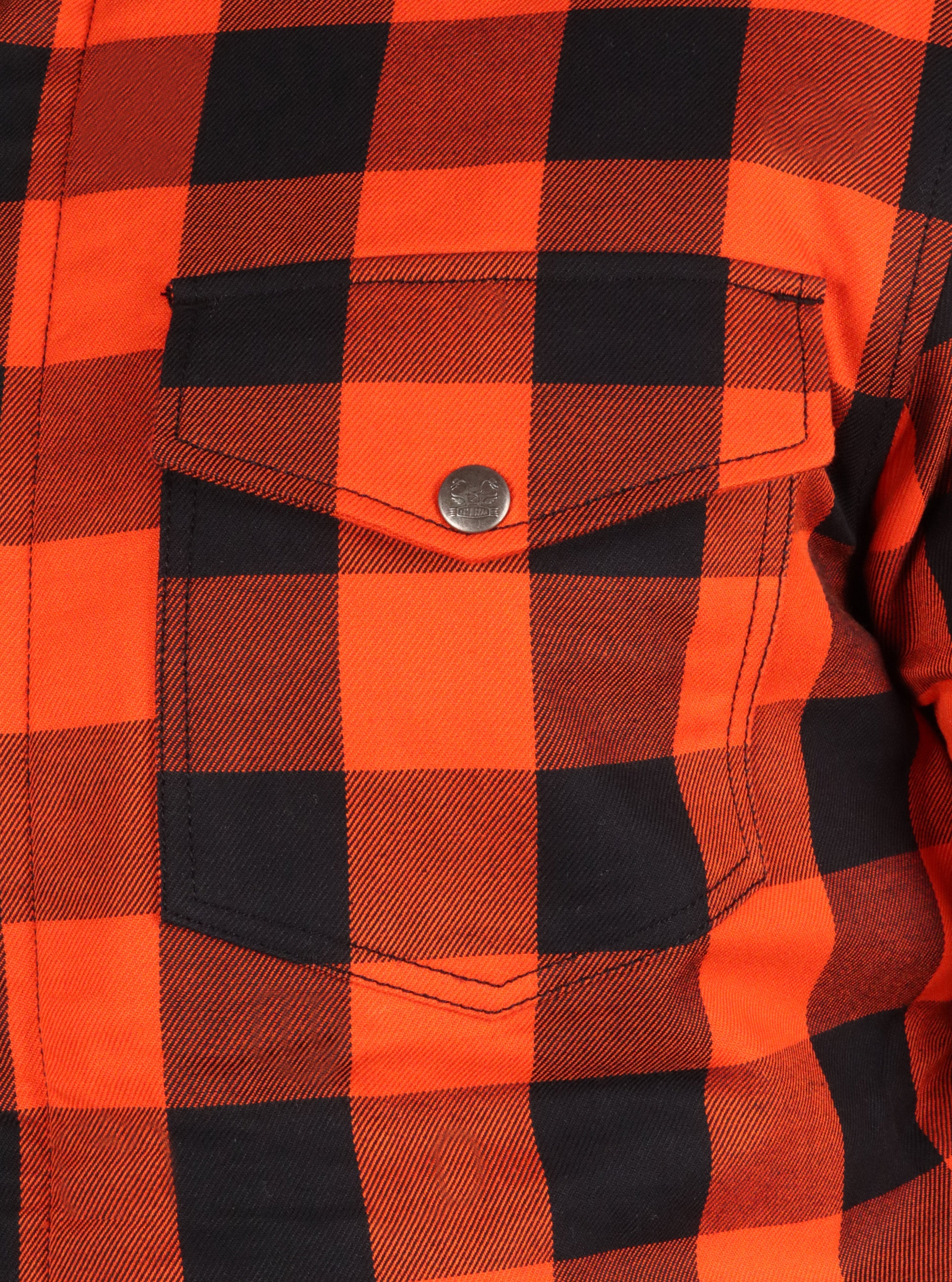 Orange and Black Flannel (Kevlar Lined) - CE AA Rated