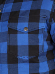 Blue and Black Flannel- CE AA Rated Fully Kevlar Lined