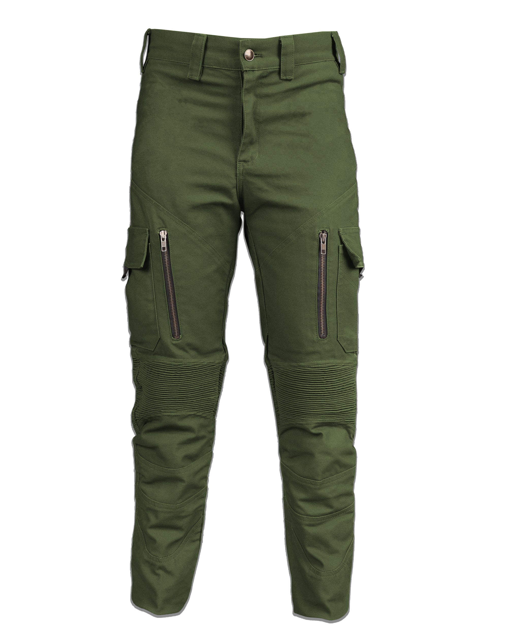 Motorcycle Cargo Pants (Olive Green)