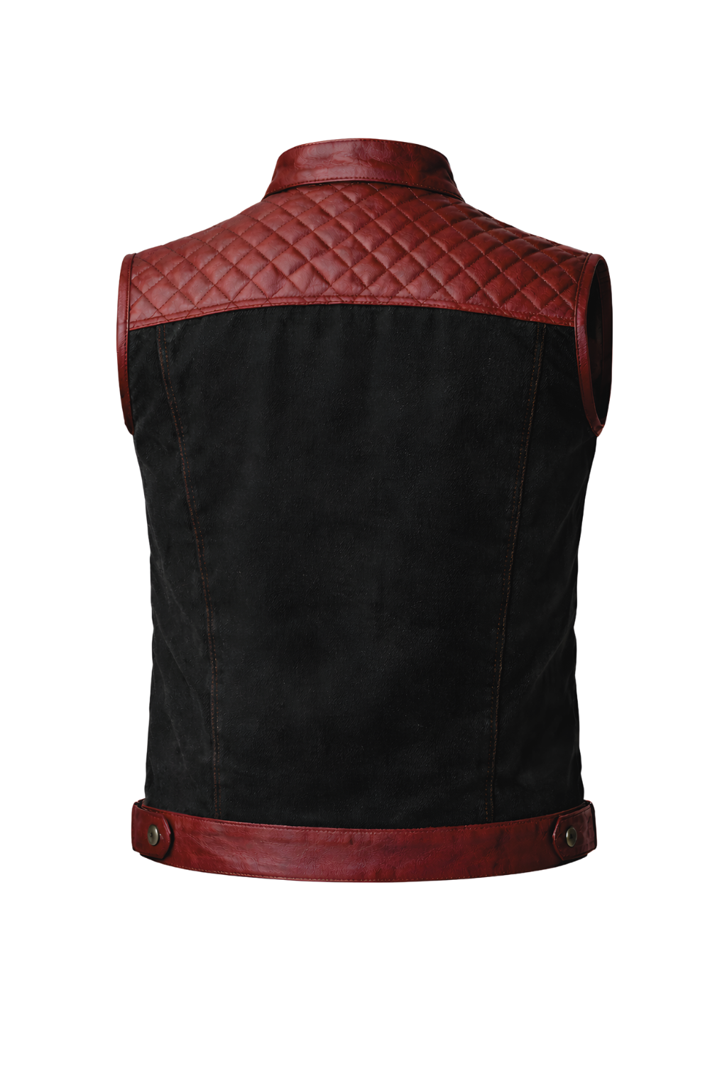 Leather Vest | Denim Combo