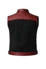 Leather Vest | Denim Combo