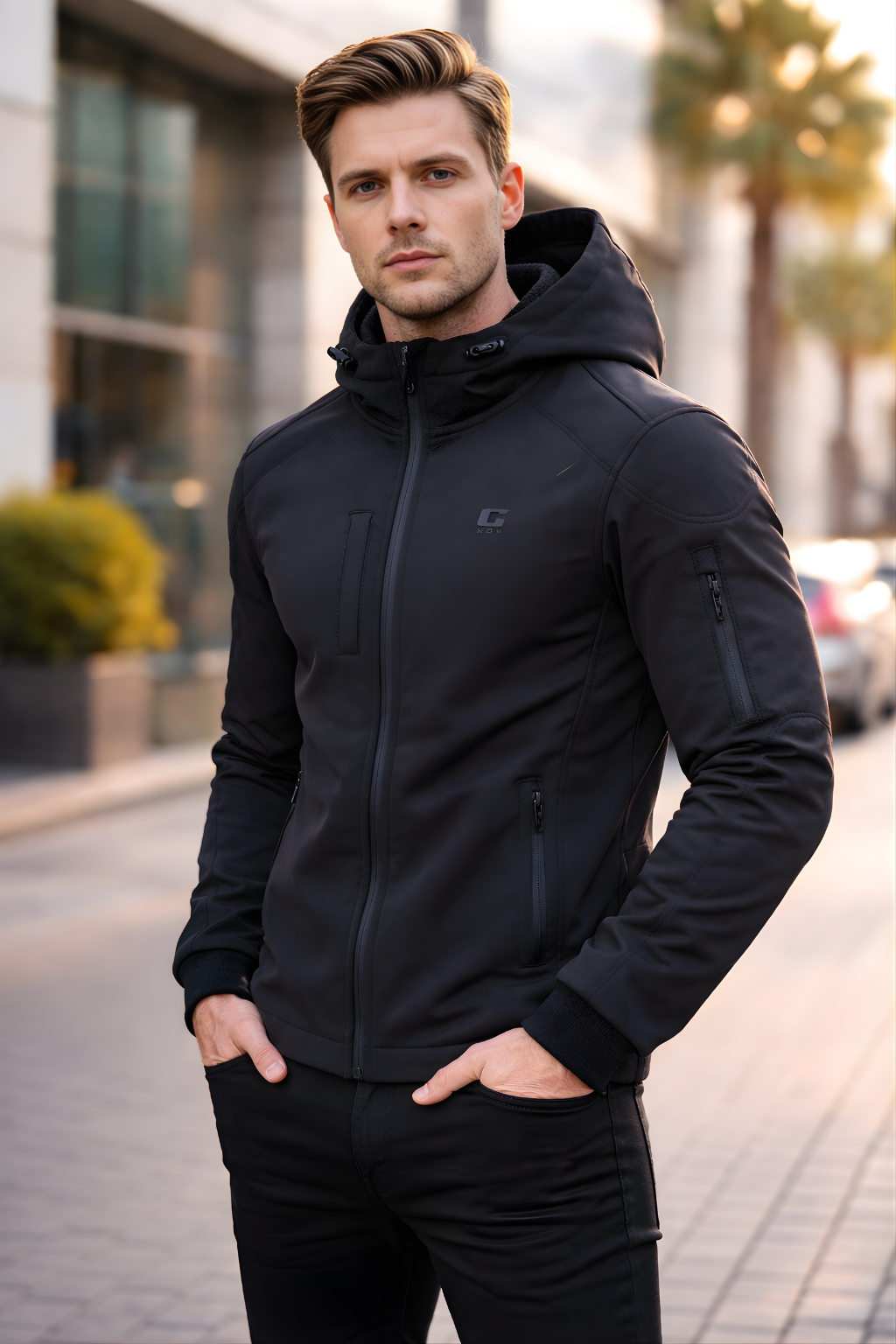 Softshell Kevlar Armored Water Resistant Riding Hoodie