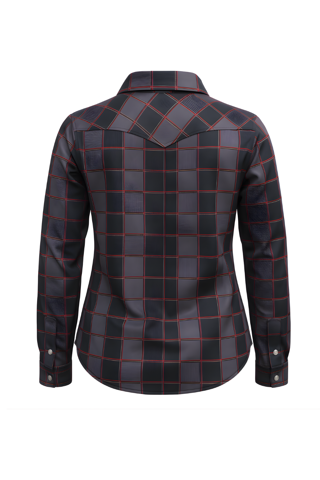 Women's Tartan Plaid Protective Mesh Shirt