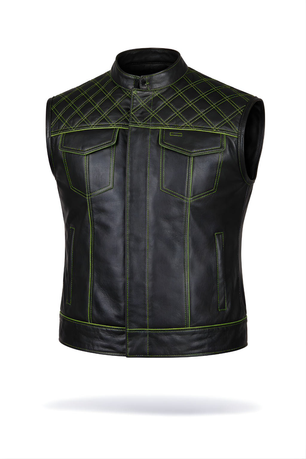 Motorbike Vest Black & green