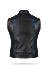 Motorbike Vest Blue & black