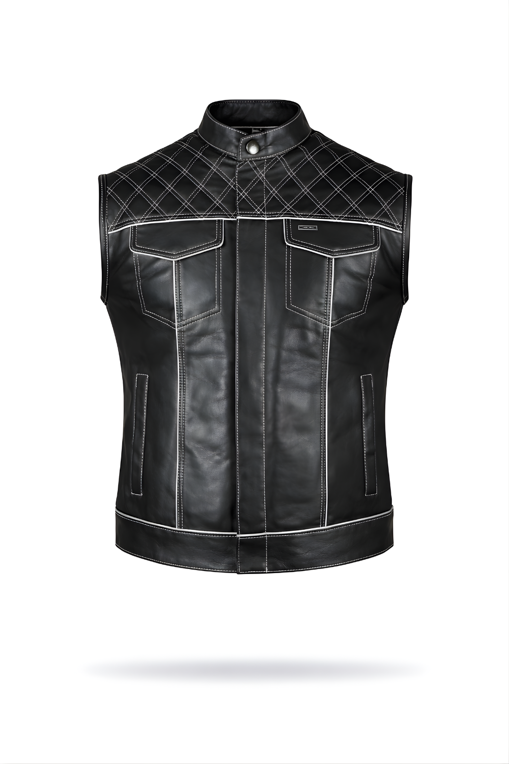 Motorbike Vest Black & white