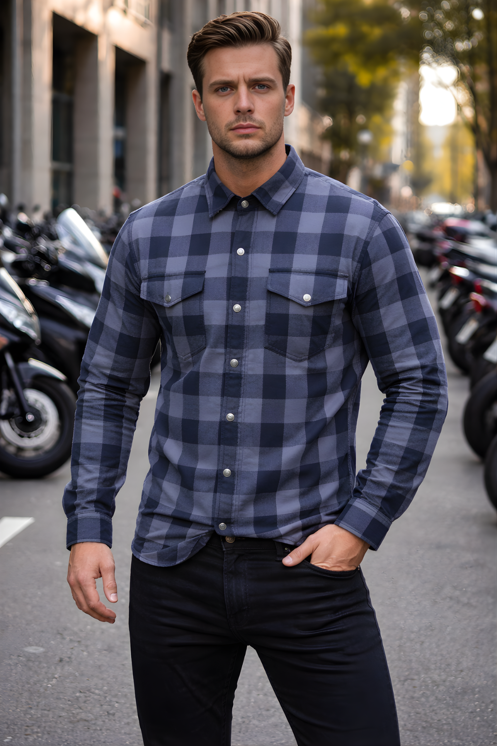 Grey protective  Flannel Shirt CE AA-RATED