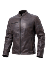 Men’s Vintage Leather Motorcycle Armored Jacket