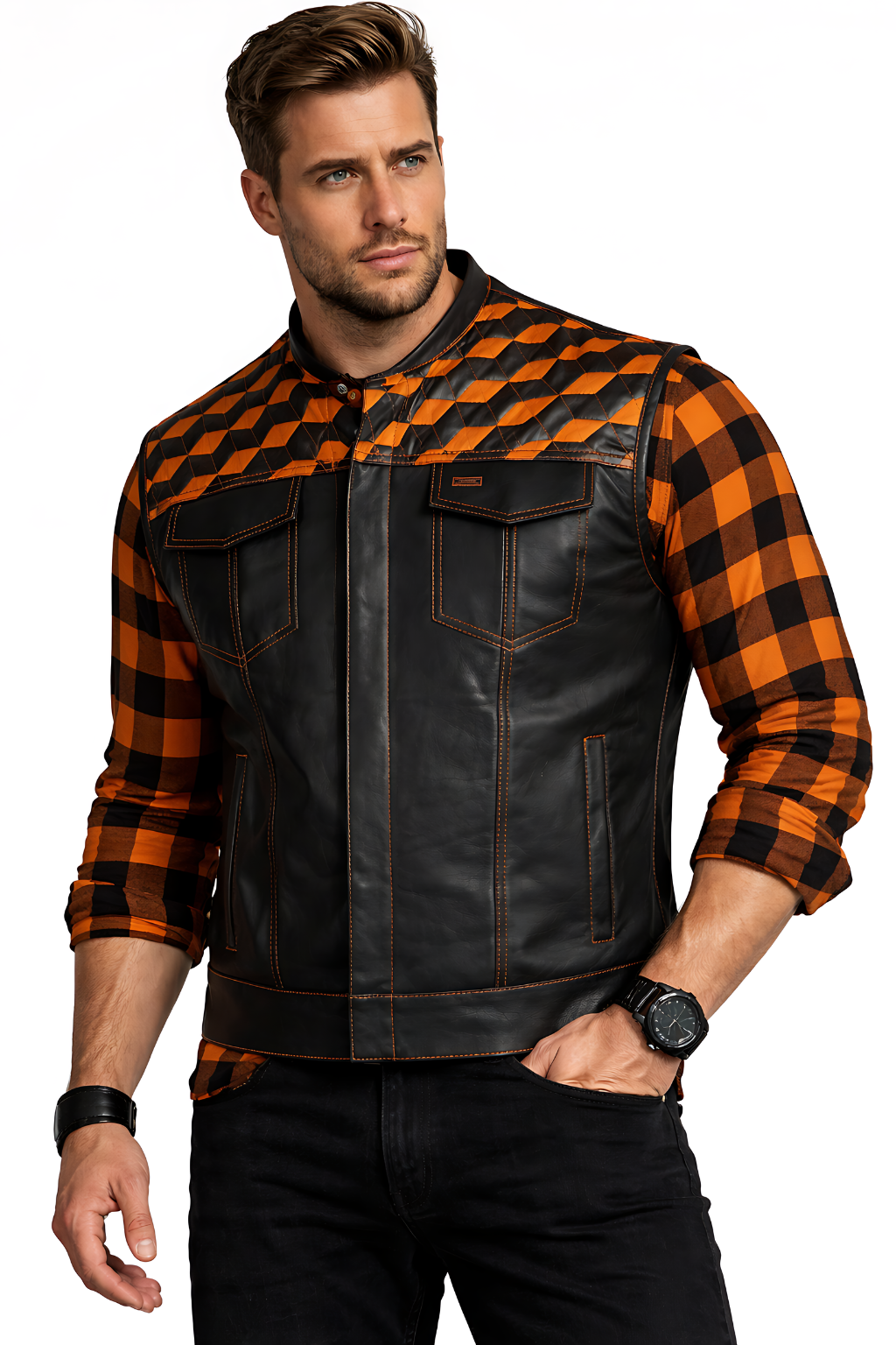 Motorbike Vest Orange