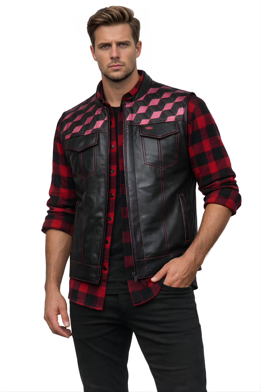 Motorbike Vest Pink