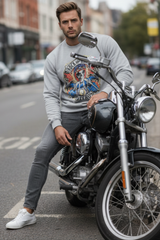 Men's Sweatshirt Grey - OZ MOTOGEAR