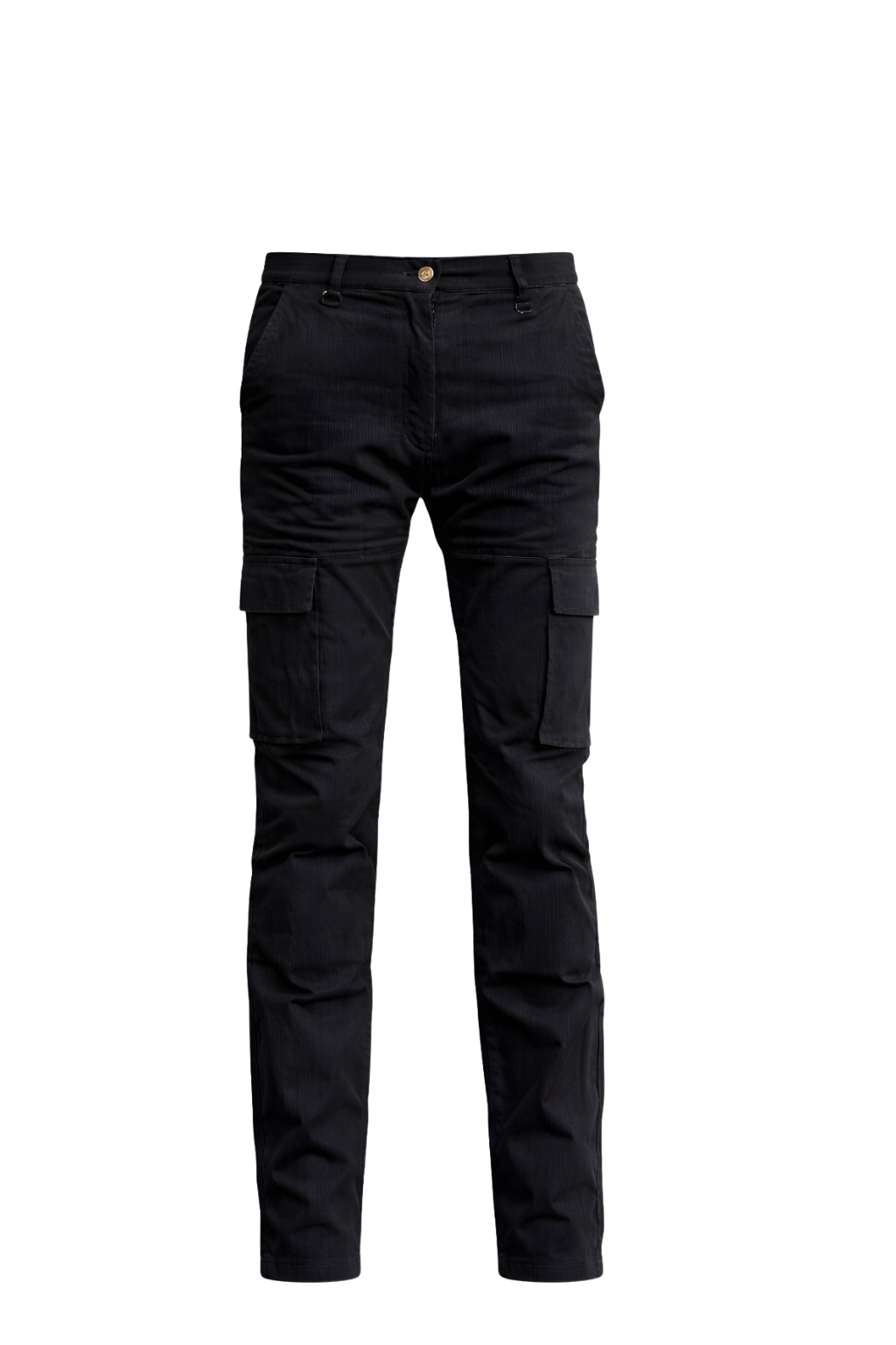 Ladies Cargo Pant Cotton Twill Black - Loose Fit - OZ MOTOGEAR