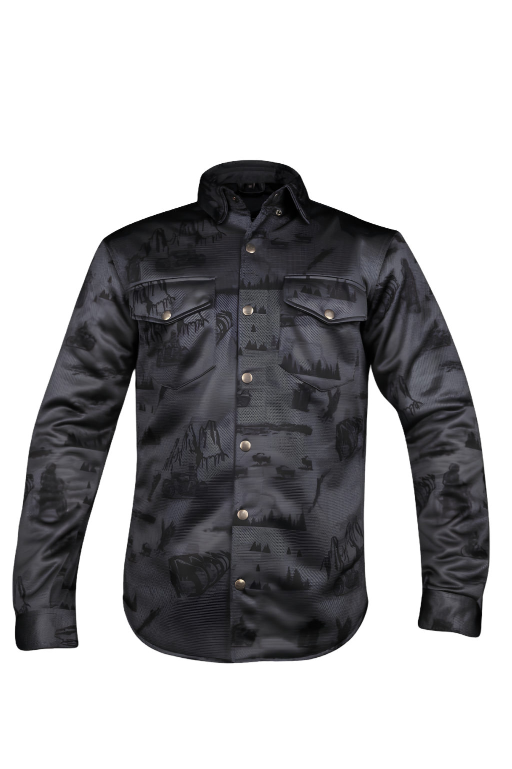 Motoscape Graphic Armored Men`s Mesh Shirt – Summer Motorcycle Mesh Shirt with Level 2 Protection