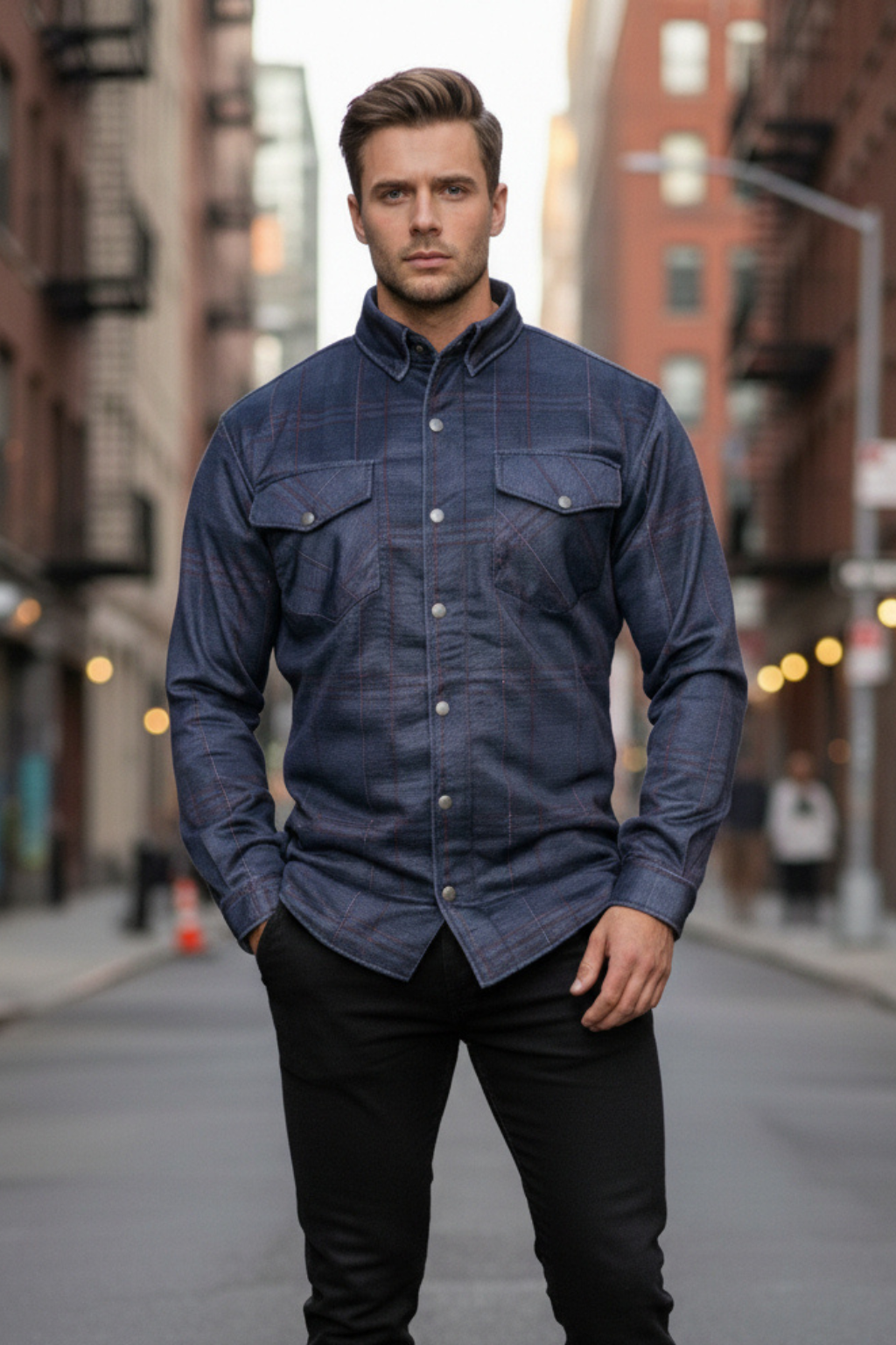 Mesh Protective Shirt With Orange Lines