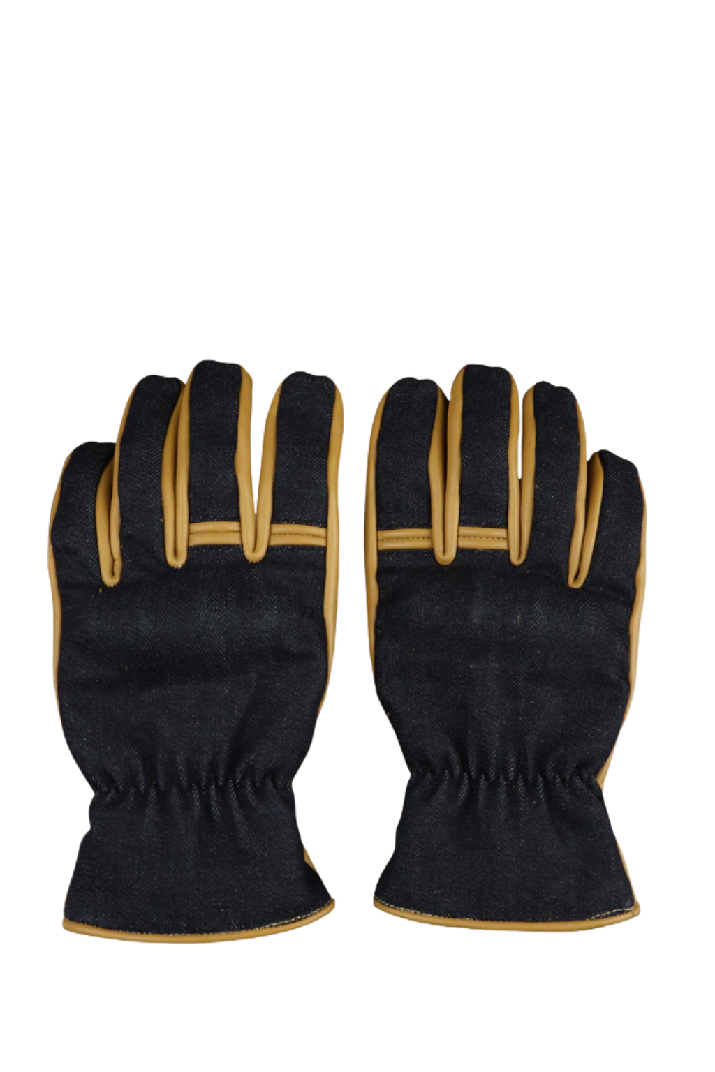 Gloves Denim Black & Golden - OZ MOTOGEAR