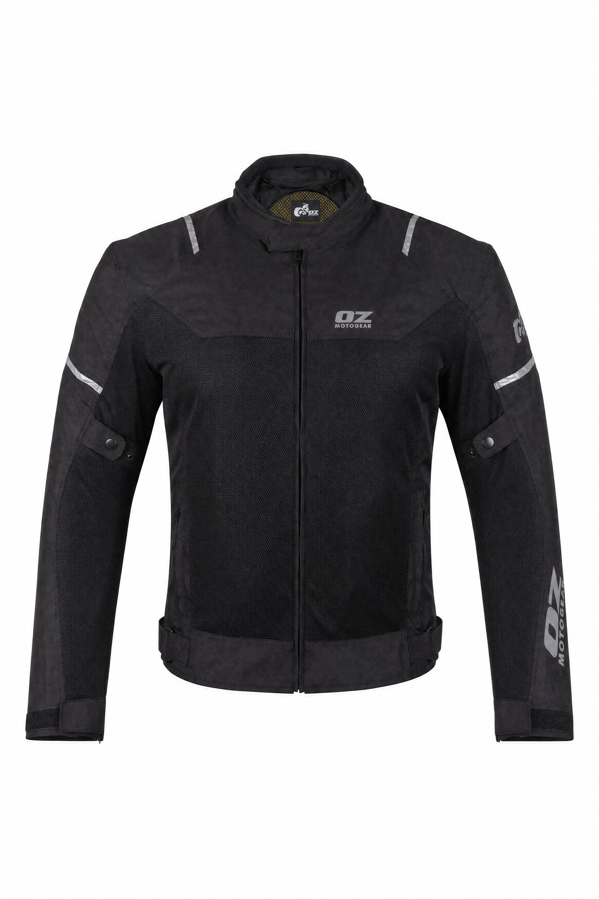 Men's Summer Motorcycle Mesh Jacket Cardura Black - Level 2 Protection - OZ MOTOGEAR