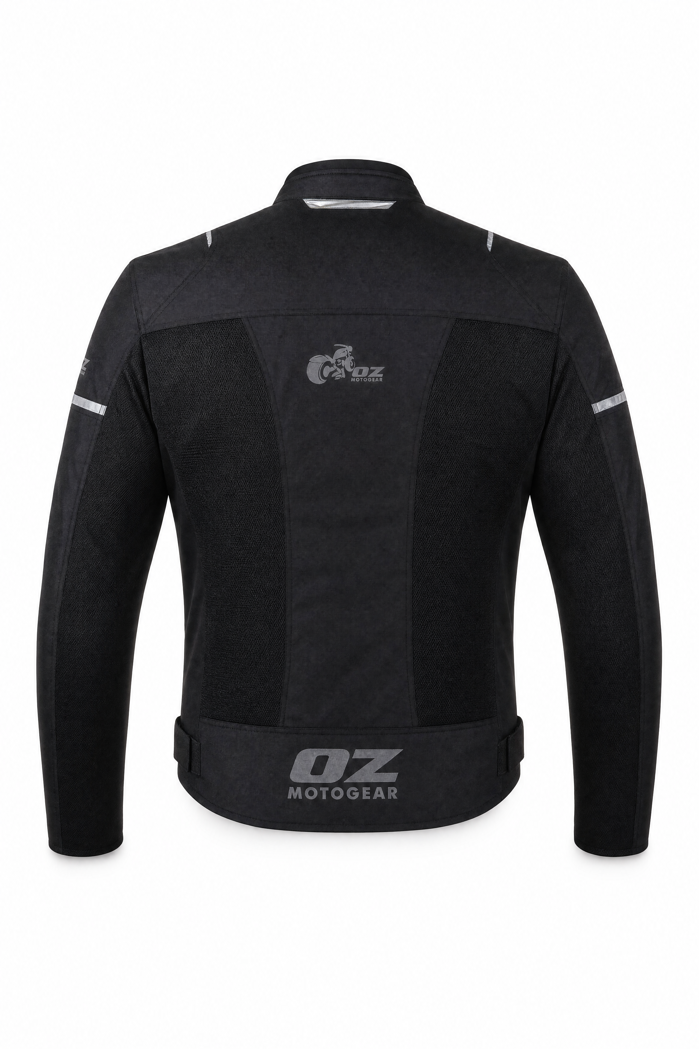 Men's Summer Motorcycle Mesh Jacket Cardura Black - Level 2 Protection - OZ MOTOGEAR