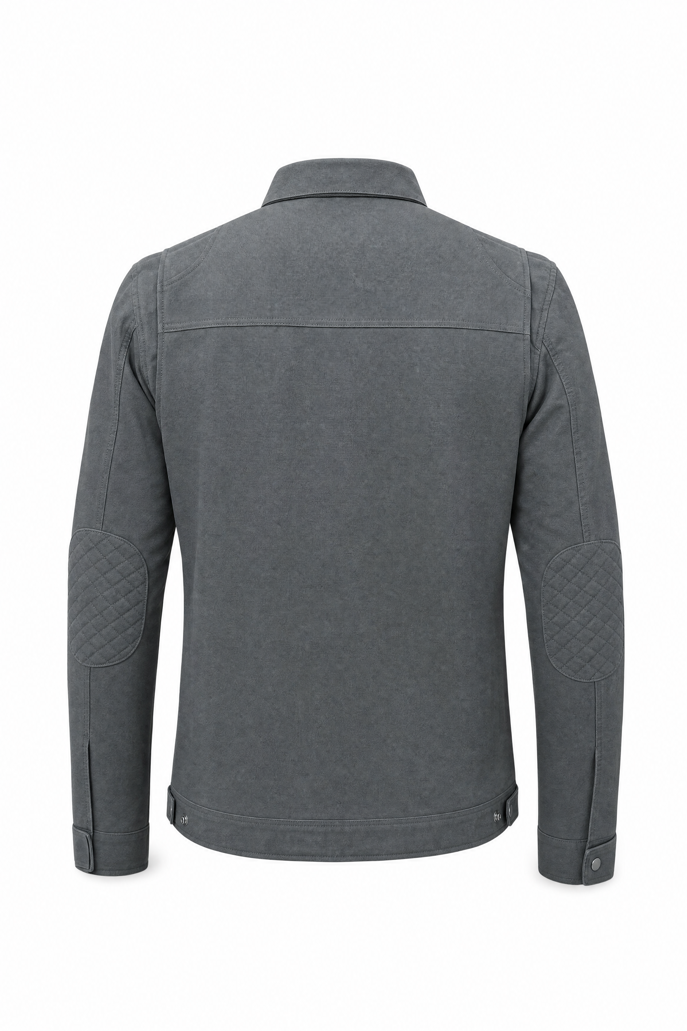 Men's Canvas Jacket Grey - OZ MOTOGEAR