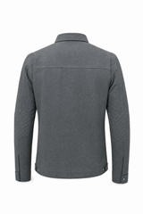 Men's Canvas Jacket Grey - OZ MOTOGEAR