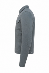Men's Canvas Jacket Grey - OZ MOTOGEAR