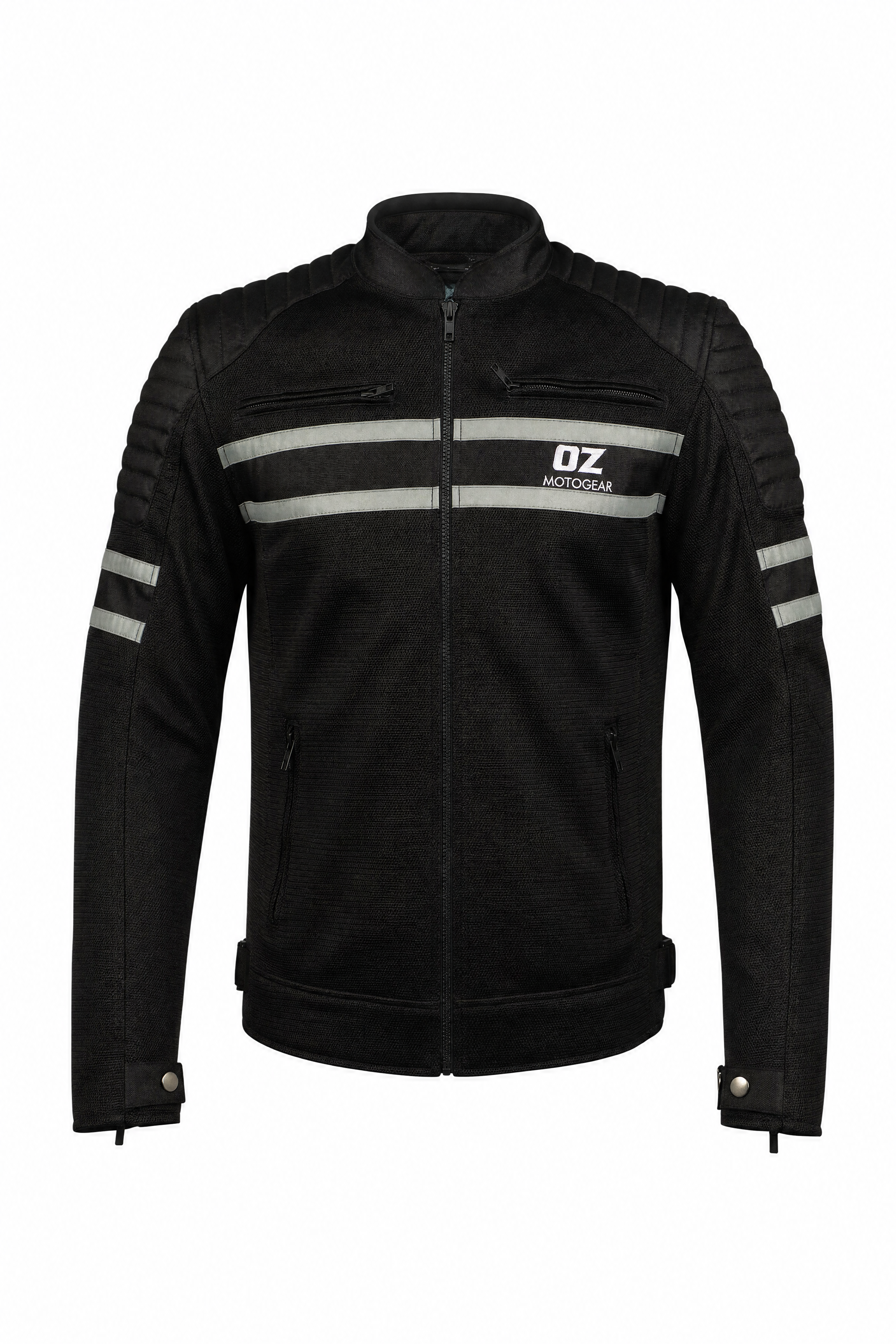 Men's Mesh Jacket Streetwear Black - Level 2 Protection - OZ MOTOGEAR