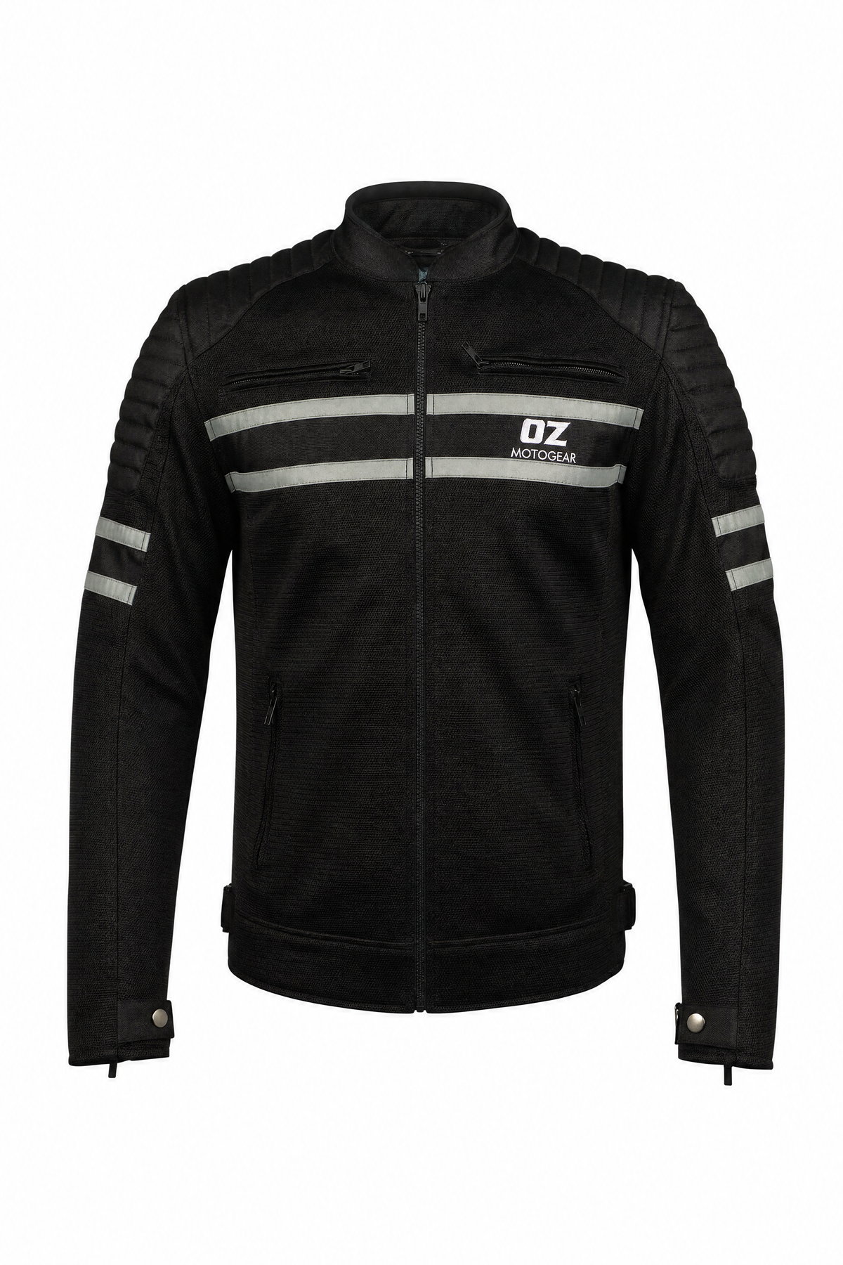 Men's Mesh Jacket Streetwear Black - Level 2 Protection - OZ MOTOGEAR