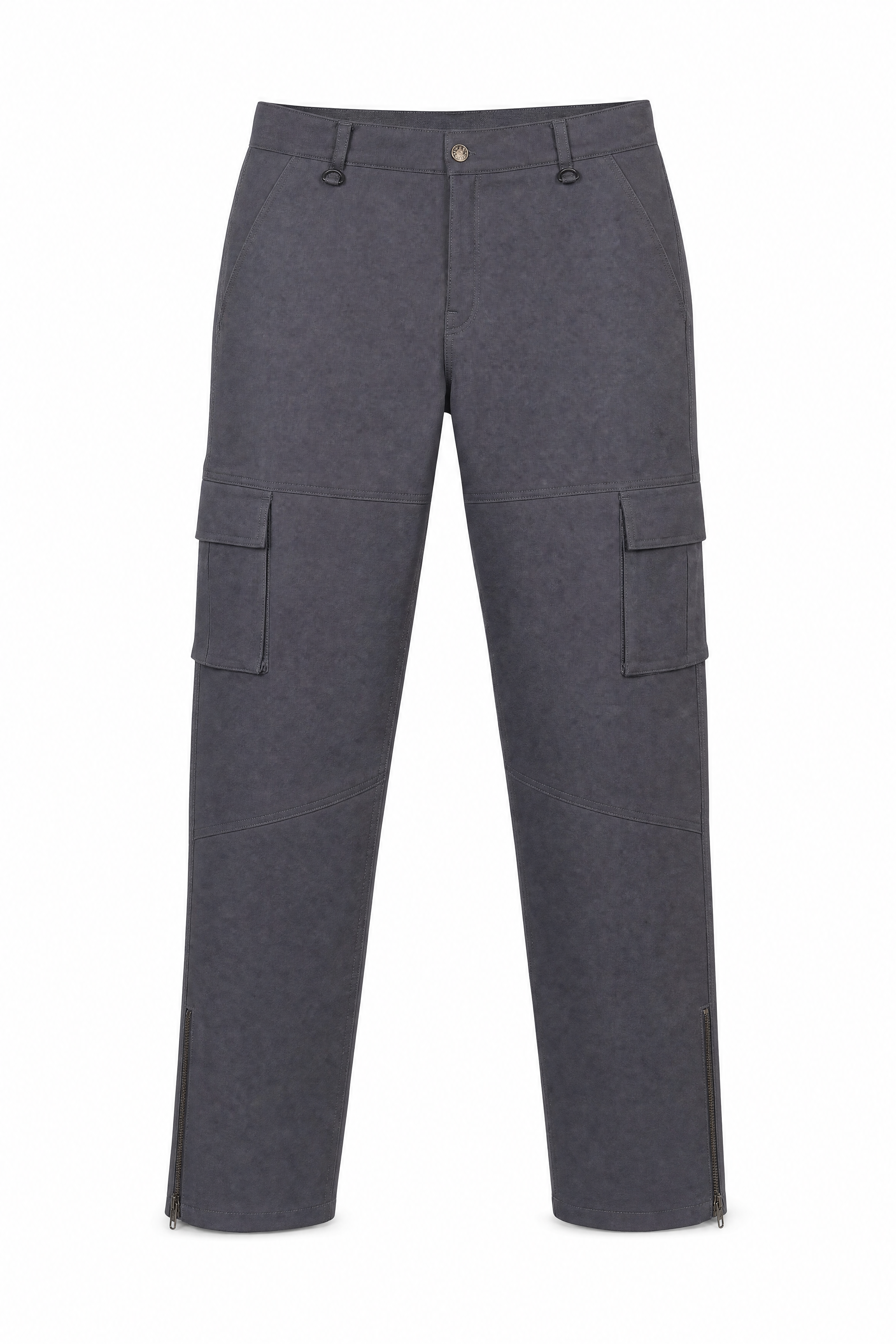 Men's Cargo Pant Cotton Twill Loose Fit Grey - OZ MOTOGEAR