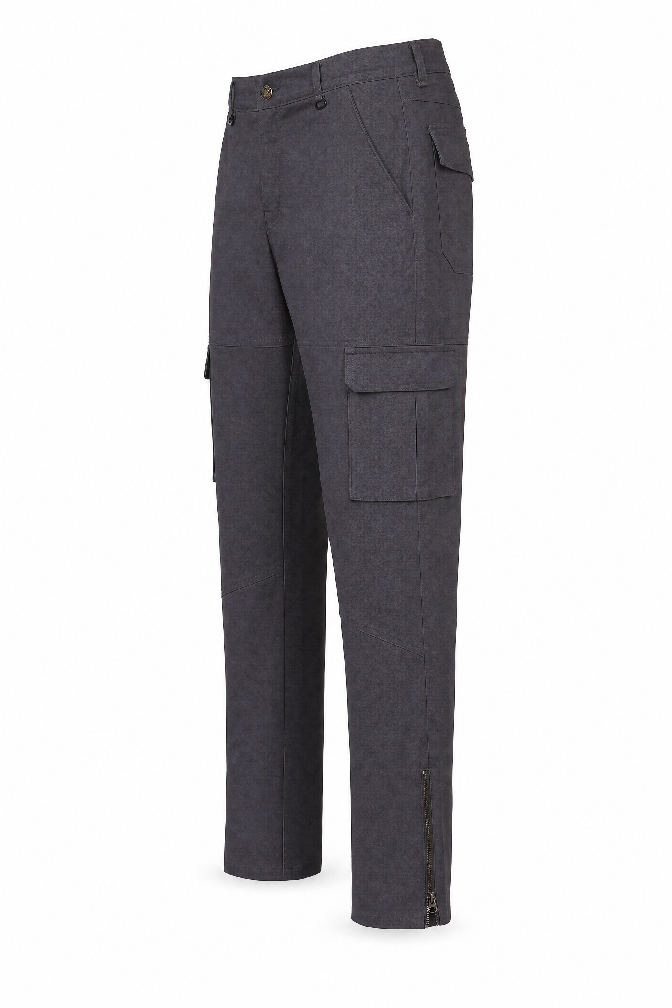 Men's Cargo Pant Cotton Twill Loose Fit Grey - OZ MOTOGEAR