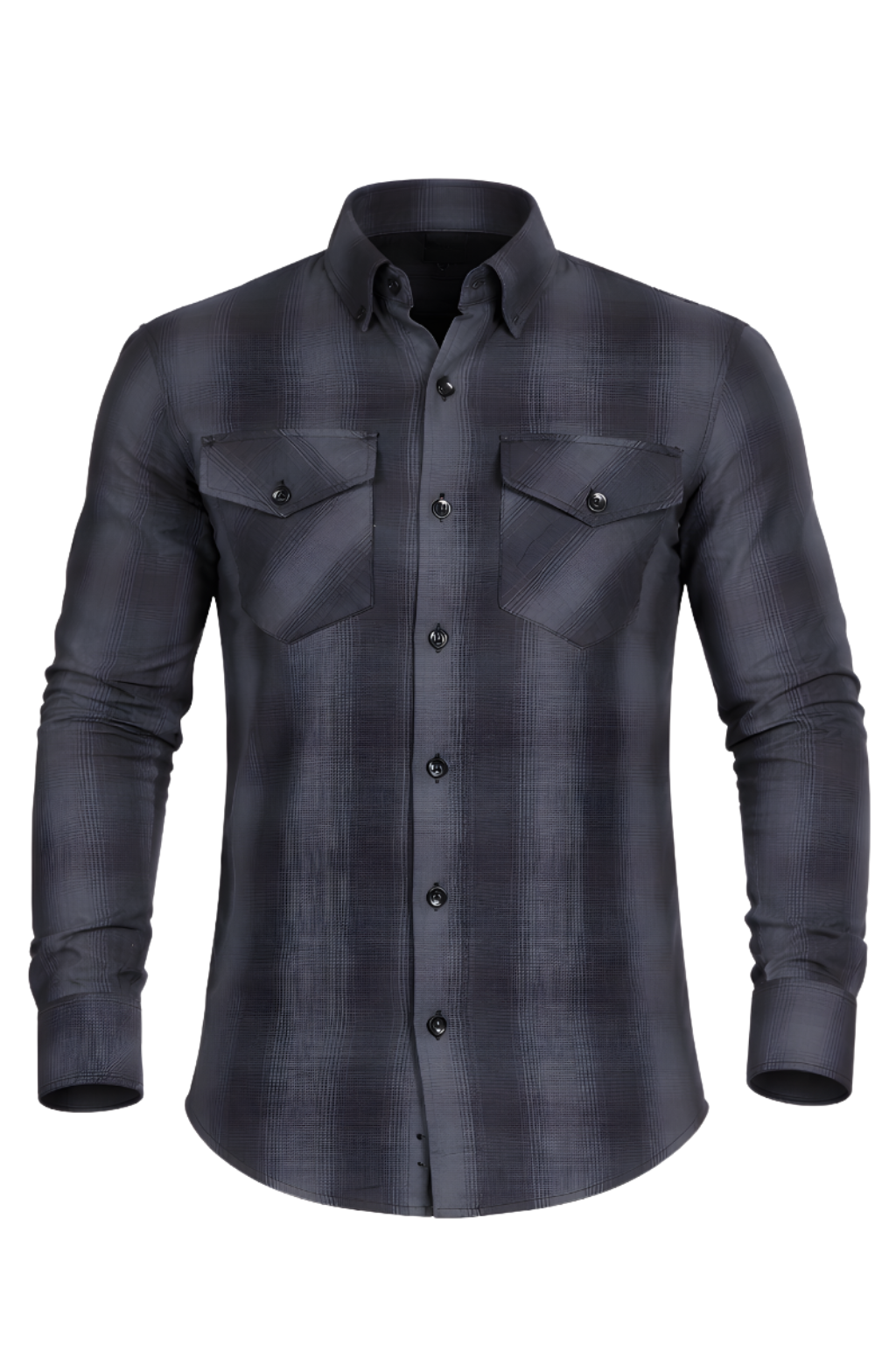 Men's Motorcycle Flannel Shirt Grey & Black - Level 2 Protection - OZ MOTOGEAR