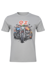 Men's T-Shirt Grey - OZ MOTOGEAR