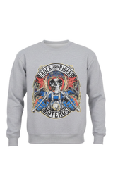 Men's Sweatshirt Grey - OZ MOTOGEAR