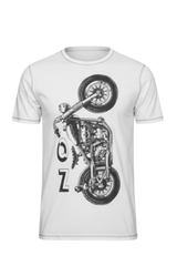 Men's T-Shirt White - OZ MOTOGEAR