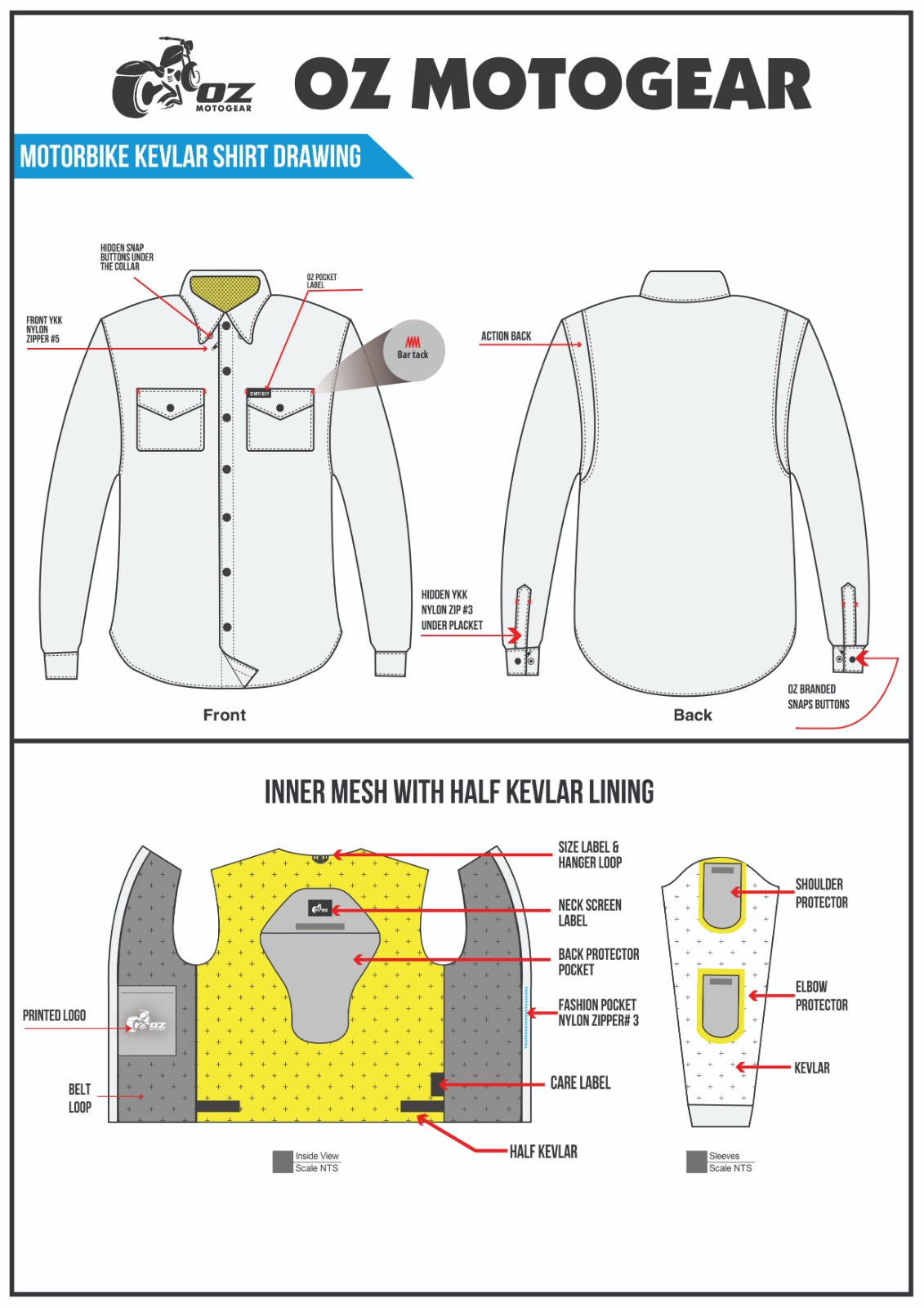 motorcycle shirt with armor